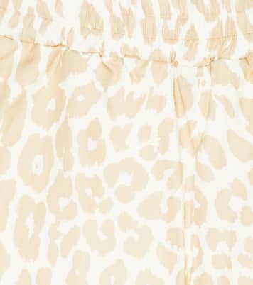 Leopard-print cotton shorts | Balmain Kids
