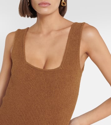 Ribbed-knit cotton-blend minidress | Wardrobe.NYC