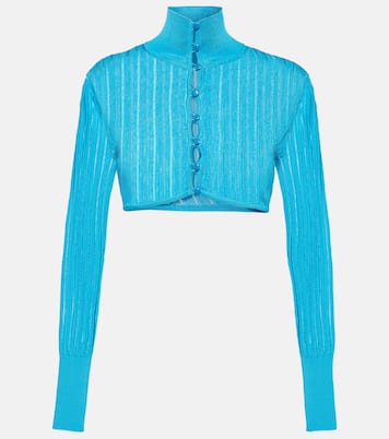 Cropped-Cardigan aus Rippstrick | Alaïa