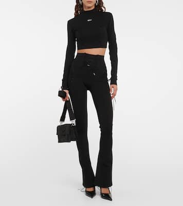 Pantaloni flared con cut-out | Off-White