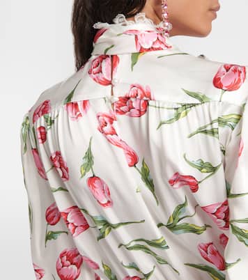 Robe midi en soie à fleurs | Rodarte