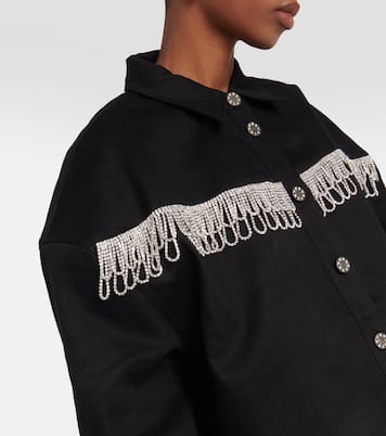 Verzierte Oversize-Jeansjacke | Rotate
