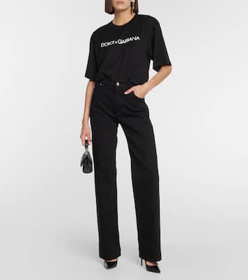 T-shirt cropped in jersey di cotone | Dolce&Gabbana