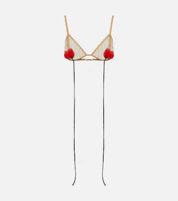 Reggiseno in mesh con applicazioni | Nensi Dojaka