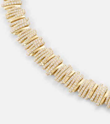 18kt gold tennis necklace with diamonds | Suzanne Kalan