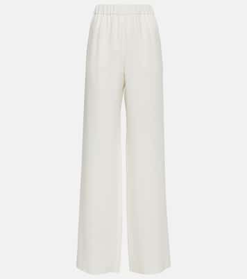 Pantaloni a gamba larga in seta | Valentino