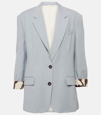 Blazer monopetto in misto lino | Brunello Cucinelli