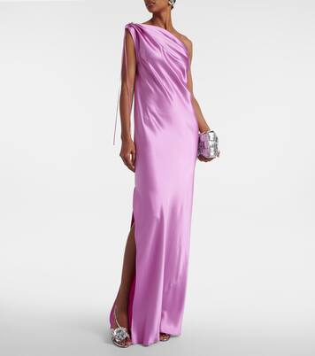 Elegante Opera one-shoulder silk gown | Max Mara