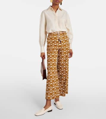 Bray printed cotton poplin wide-leg pants | 'S Max Mara