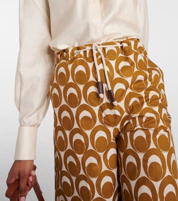 Bray printed cotton poplin wide-leg pants | 'S Max Mara