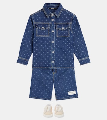Camisa de denim con logo | Balmain Kids