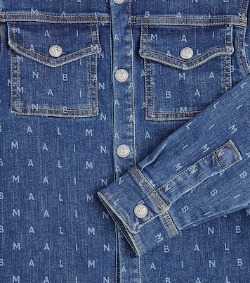 Camisa de denim con logo | Balmain Kids