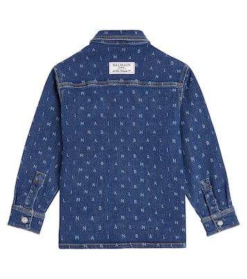 Camisa de denim con logo | Balmain Kids