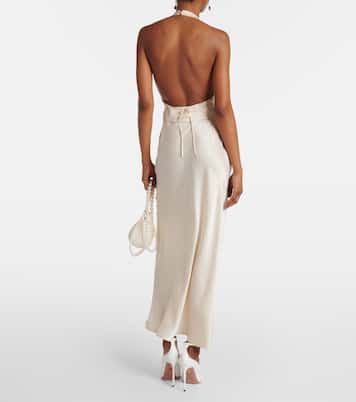 Robe midi de mariée Estella en soie | Rixo