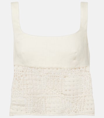 Rayure linen crop top | SIR