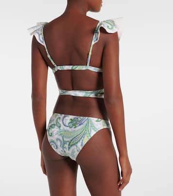 Ottie ruffled paisley bikini | Zimmermann