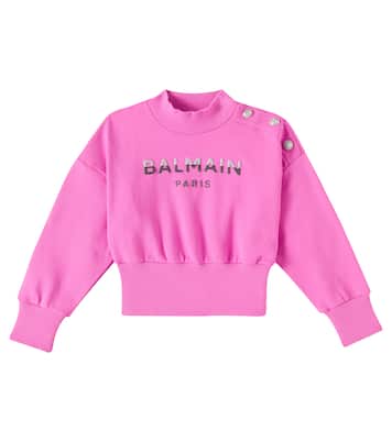 Sudadera de algodón con logo | Balmain Kids