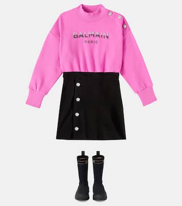 Sudadera de algodón con logo | Balmain Kids