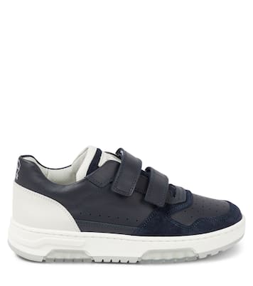 Sneakers in pelle con suede | Brunello Cucinelli Kids