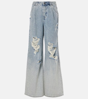Verzierte Wide-Leg Jeans | Self-Portrait