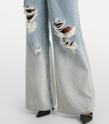 Verzierte Wide-Leg Jeans | Self-Portrait