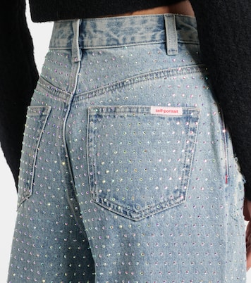 Verzierte Wide-Leg Jeans | Self-Portrait