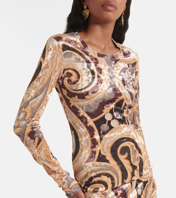 Bedrucktes Top aus Samt | Etro