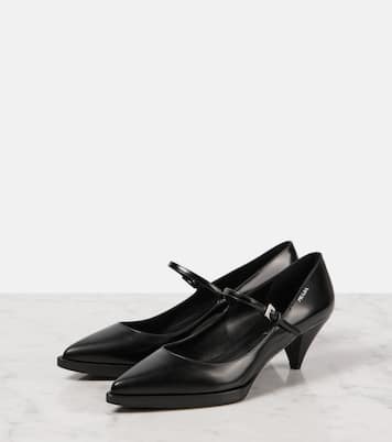 Escarpins en cuir à logo | Prada
