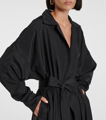 Maxikleid mit Lederimitat | Norma Kamali