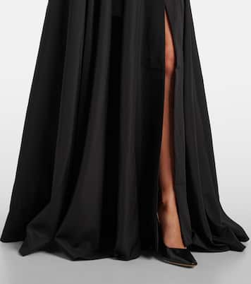 Maxikleid mit Lederimitat | Norma Kamali