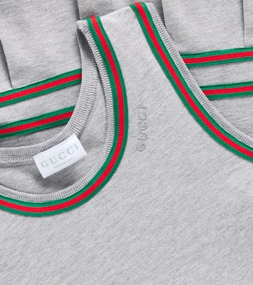 Kleid Web Stripe aus einem Baumwollgemisch | Gucci Kids