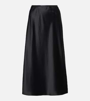 Falda midi Carnet en satén de seda | Max Mara