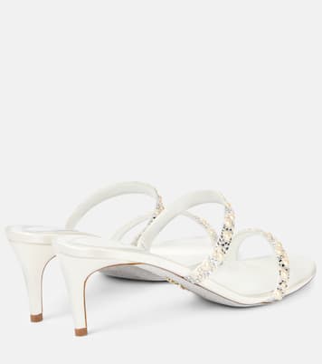 Mules de mariée Chandelier 60 en satin | Rene Caovilla