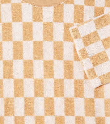 Checked cotton-blend jersey T-shirt | Rylee + Cru