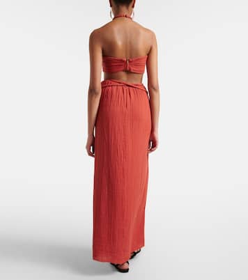Abito lungo in cotone con cut-out | Isabel Marant
