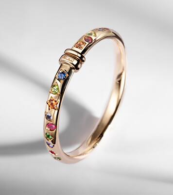 Iconica 18kt rose gold chain bracelet with gemstones | Pomellato