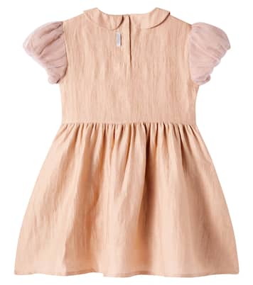 Abito Tulie in misto canapa con tulle | Donsje