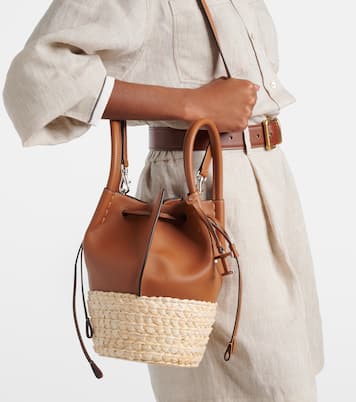 Secchiello Bux in pelle e rafia | Tod's