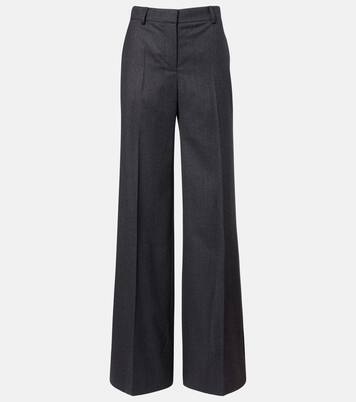 Pantaloni in flanella di lana a gamba larga | Stella McCartney
