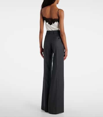 Pantaloni in flanella di lana a gamba larga | Stella McCartney