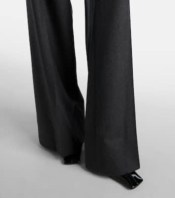 Pantaloni in flanella di lana a gamba larga | Stella McCartney