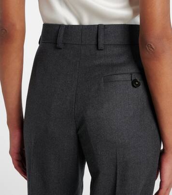 Pantaloni in flanella di lana a gamba larga | Stella McCartney