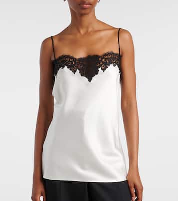Lace-trimmed satin camisole | Stella McCartney