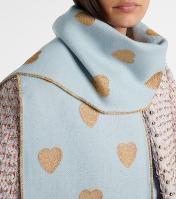 Écharpe Heart en laine mélangée | Valentino