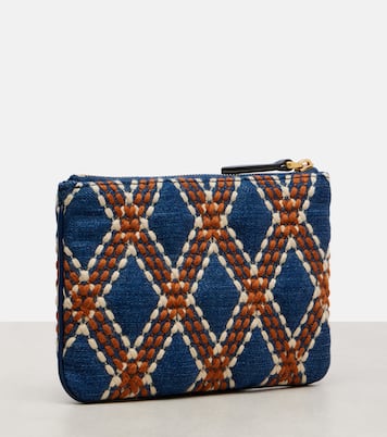Clutch Quiltie 67 aus Denim | Valentino Garavani