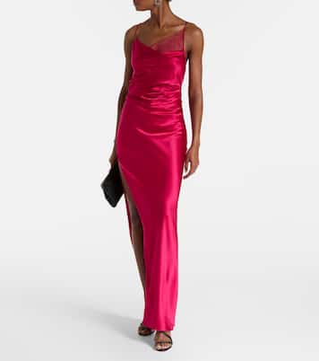Robe aus Seidensatin mit Spitze | The Sei