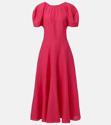 Vestido largo con mangas abullonadas | Tory Burch