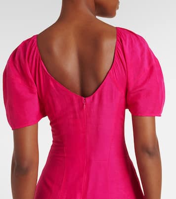 Vestido largo con mangas abullonadas | Tory Burch