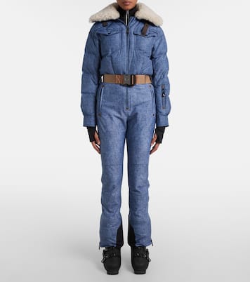 Traje de esquí de plumas con borrego y cinturón | Moncler Grenoble