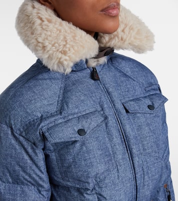 Traje de esquí de plumas con borrego y cinturón | Moncler Grenoble